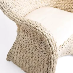 Kirklands Home Dining Chairs|Woven Rattan Dining Chair Ivory