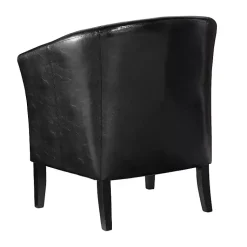 Kirklands Home Accent Chairs|Jack Barrel Back Club Chair Black