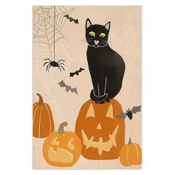 Hot Jack 'O Lantern Cat Halloween Wall Plaque, 24 in. Halloween