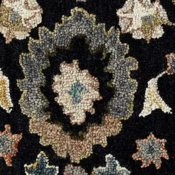 Kirklands Home Area Rugs|Jackson Black Hand-Tufted Area Rug, 5x7