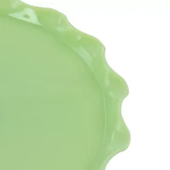 Kirklands Home Serving & Entertaining|Jadeite Glass Martha Stewart Scalloped Cake Stand Green