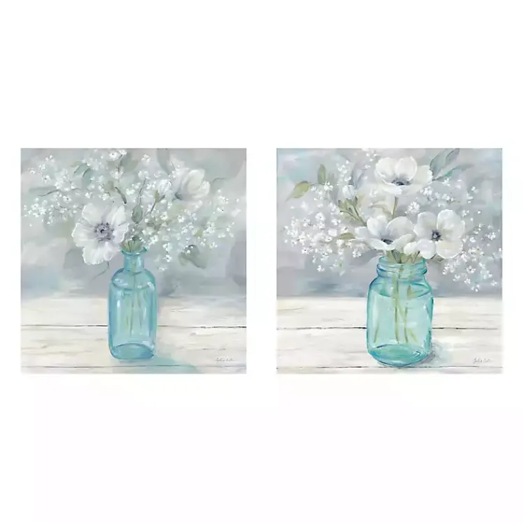 Kirklands Home Canvas Art|Jar Bouquet Giclee Canvas Art Prints, Set of 2 Multi