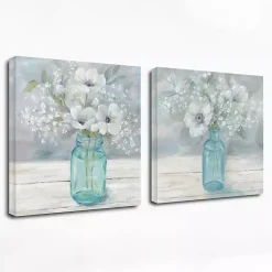 Kirklands Home Canvas Art|Jar Bouquet Giclee Canvas Art Prints, Set of 2 Multi