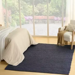 Kirklands Home Area Rugs|Jaxon Navy Natural Jute Area Rug, 4x6 Blue