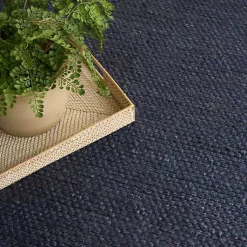 Kirklands Home Area Rugs|Jaxon Navy Natural Jute Area Rug, 4x6 Blue