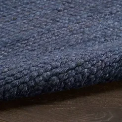 Kirklands Home Area Rugs|Jaxon Navy Natural Jute Area Rug, 8x10 Blue