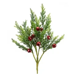 Outlet Jingle Bells and Pine Tree Picks, Set of 6 Christmas Tree Decorations