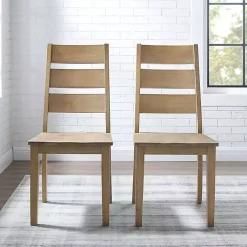 Kirklands Home Dining Chairs|Jolie Ladder Back 2-pc. Dining Chair Set Tan