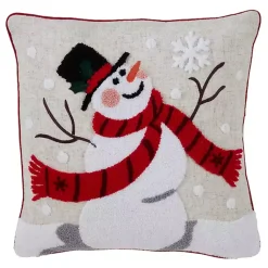 Sale Jolly Snowman Christmas Pillow Pillows