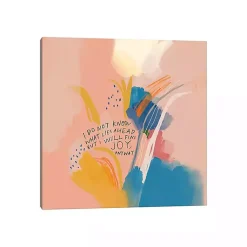 Kirklands Home Wall Quotes & Signs|Joy Anyway Abstract Canvas Art Print