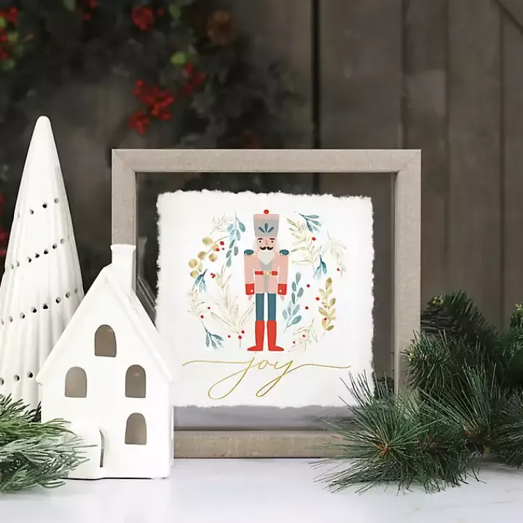 Joy Nutcracker Framed Art Print Christmas Art & Wall Decor