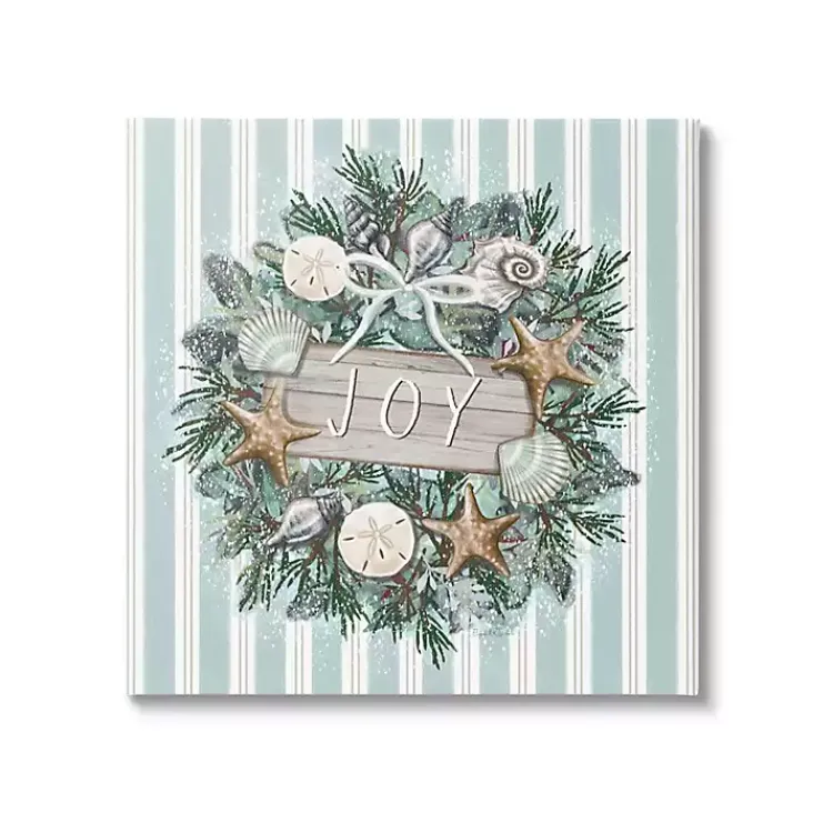Hot Joy Seashell Wreath Canvas Art Print Christmas Art & Wall Decor