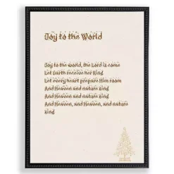 Joy to the World Black Framed Wall Plaque Christmas Art & Wall Decor
