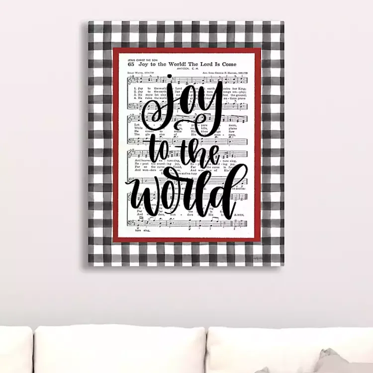 Joy To The World Music Sheet Canvas Art Print Christmas Art & Wall Decor