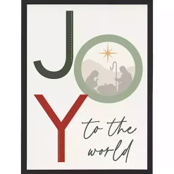 Joy to the World Nativity Wall Plaque Christmas Art & Wall Decor