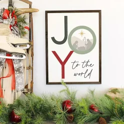 Joy to the World Nativity Wall Plaque Christmas Art & Wall Decor