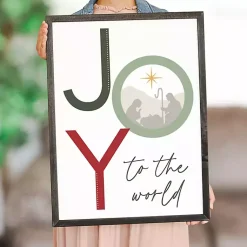Joy to the World Nativity Wall Plaque Christmas Art & Wall Decor
