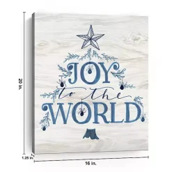 Hot Joy to the World Tree Canvas Print Christmas Art & Wall Decor