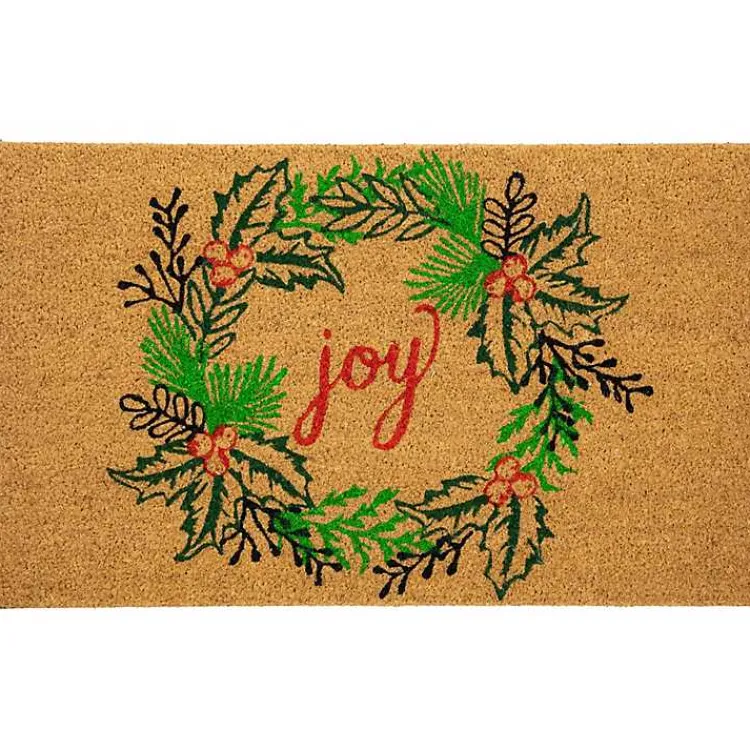 Hot Joy Wreath Decorative Christmas Doormat Outdoor Christmas Decorations