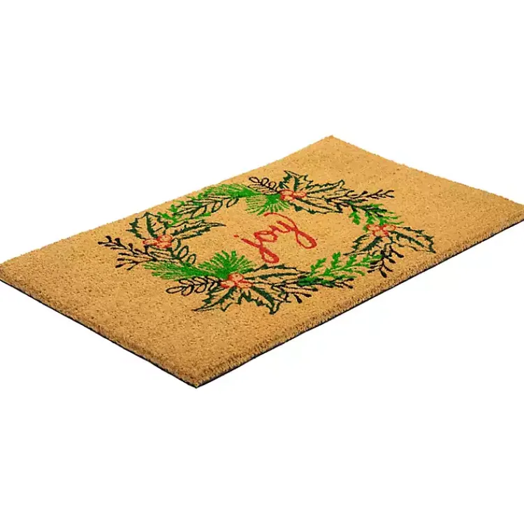 Hot Joy Wreath Decorative Christmas Doormat Outdoor Christmas Decorations