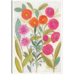 Kirklands Home Framed Art|Joyful Garden VII Framed Canvas Art Print Multi