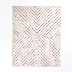 Kirklands Home Area Rugs|Julia Black and White Washable Area Rug, 8x10