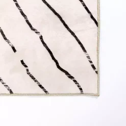 Kirklands Home Area Rugs|Julia Black and White Washable Area Rug, 8x10