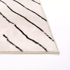 Kirklands Home Area Rugs|Julia Black and White Washable Area Rug, 8x10