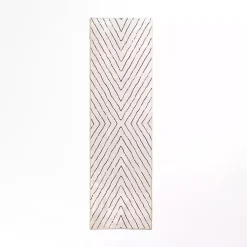 Kirklands Home Area Rugs|Julia Black and White Washable Runner, 2x7