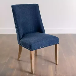 Kirklands Home Dining Chairs|Julia Navy Upholstered Dining Chair Blue
