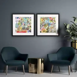 Kirklands Home Framed Art|Jungle Cat Landscape Framed Art Prints, Set of 2 Multi