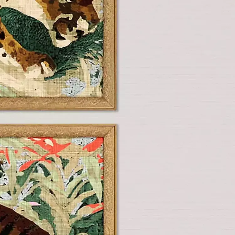 Kirklands Home Framed Art|Jungle Cats Framed Art Prints, Set of 2