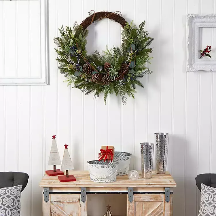 Clearance Juniper and Evergreen Vine Wreath Wreaths