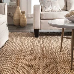 Kirklands Home Area Rugs|Jute Hand Woven Halsey Area Rug, 4x6 Tan