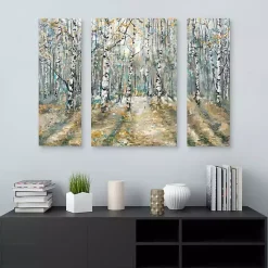 Kirklands Home Canvas Art|Kaleidoscope Trees Canvas Art Prints, Set of 3