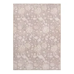 Kirklands Home Area Rugs|Kalini Natural Floral Washable Area Rug, 5x7