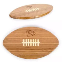 Kirklands Home Serving & Entertaining|Kansas City Chiefs Bamboo Football Cutting Board Tan