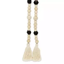 Discount Kara Black Beaded Wood Polygon Decorative Garland Decorative Accents