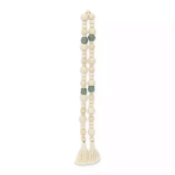 Hot Kara Blue Beaded Wood Polygon Decorative Garland Decorative Accents