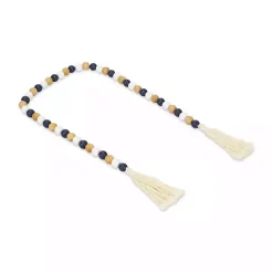 Hot Kara Brown and Blue Beaded Wood Decorative Garland Decorative Accents