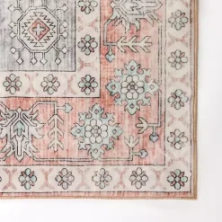 Kirklands Home Area Rugs|Kelly Traditional Washable Area Rug, 5x8 Red