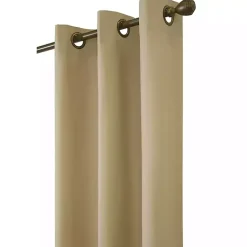 Kirklands Home Curtains & Drapes|Khaki Room Darkening Curtain Panel Set, 54 in. Tan