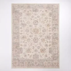 Kirklands Home Area Rugs|Kira Traditional Washable Area Rug, 5x8 Ivory