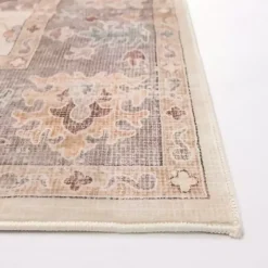 Kirklands Home Area Rugs|Kira Traditional Washable Area Rug, 5x8 Ivory