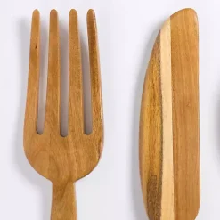 Kirklands Home Wall Plaques|Kitchen Utensil Wooden Wall Plaques, Set of 3