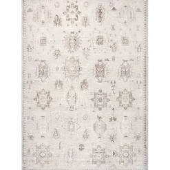 Kirklands Home Area Rugs|Krystin Distressed Washable Area Rug, 5x8 Gray