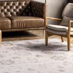 Kirklands Home Area Rugs|Krystin Distressed Washable Area Rug, 5x8 Gray