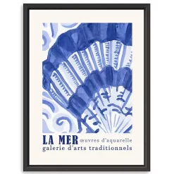 Kirklands Home Canvas Art|La Mer Poster II Framed Canvas Art Print