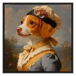 Kirklands Home Canvas Art|Lady Penelope Pawprints Framed Art Print Multi