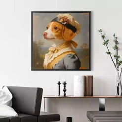 Kirklands Home Canvas Art|Lady Penelope Pawprints Framed Art Print Multi